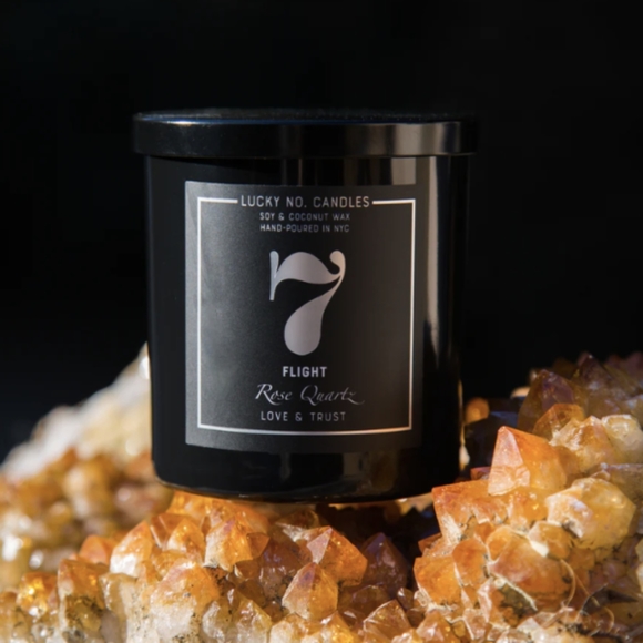 Lucky No. Candle - No.7 - Rose Quartz - Flight - Picture 2 of 8
